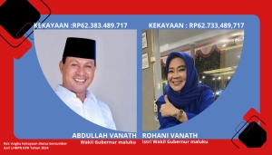 Wao, Total Kekayaan Wagub dan Istri Nyaris Setara PAD Ambon Tahun 2020