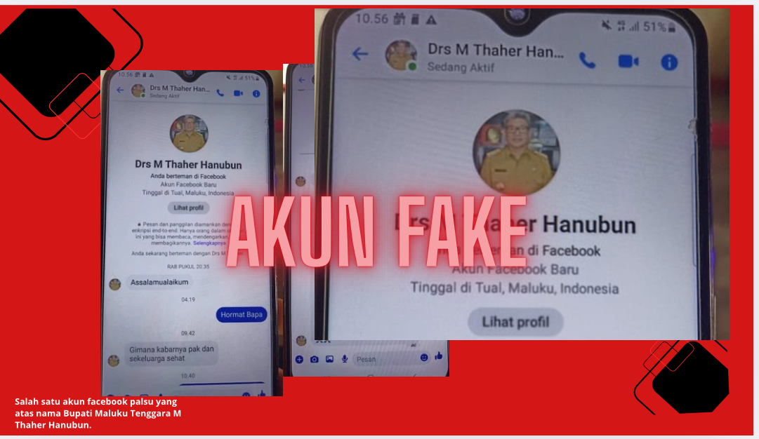 Akun Facebook Palsu Mengatasnamakan Bupati Malra, Warga Diminta Waspada