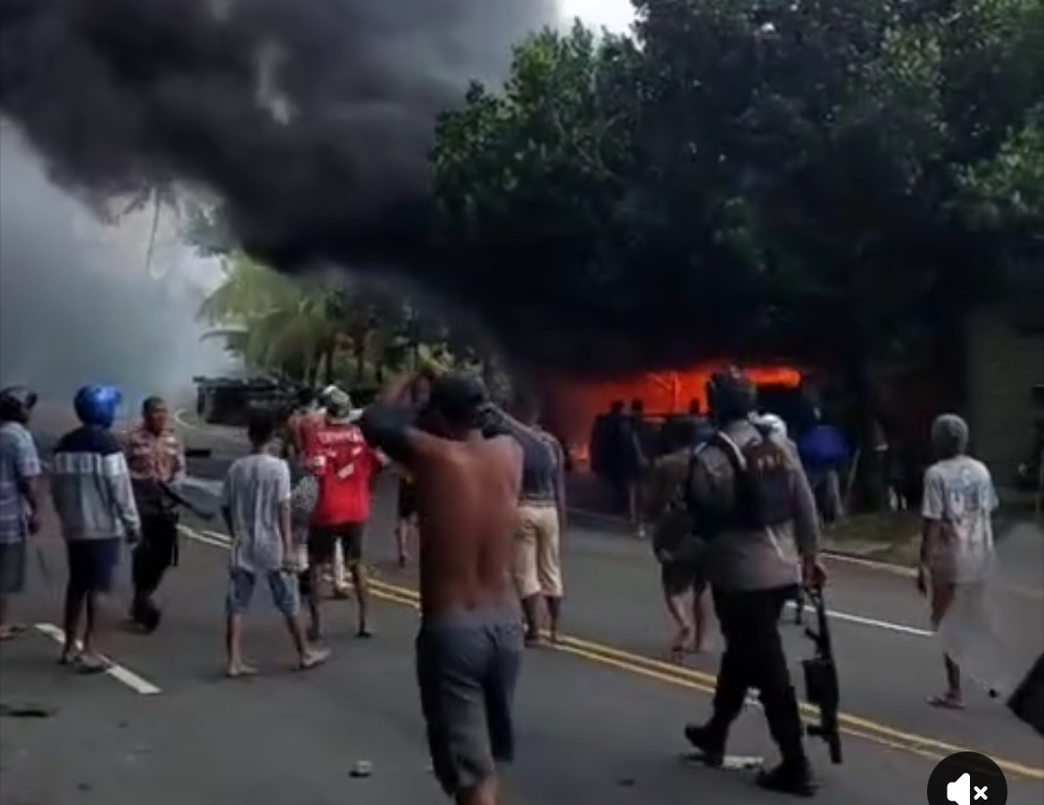 Bentrok Antar Warga di Ambon, Sejumlah Rumah Terbakar