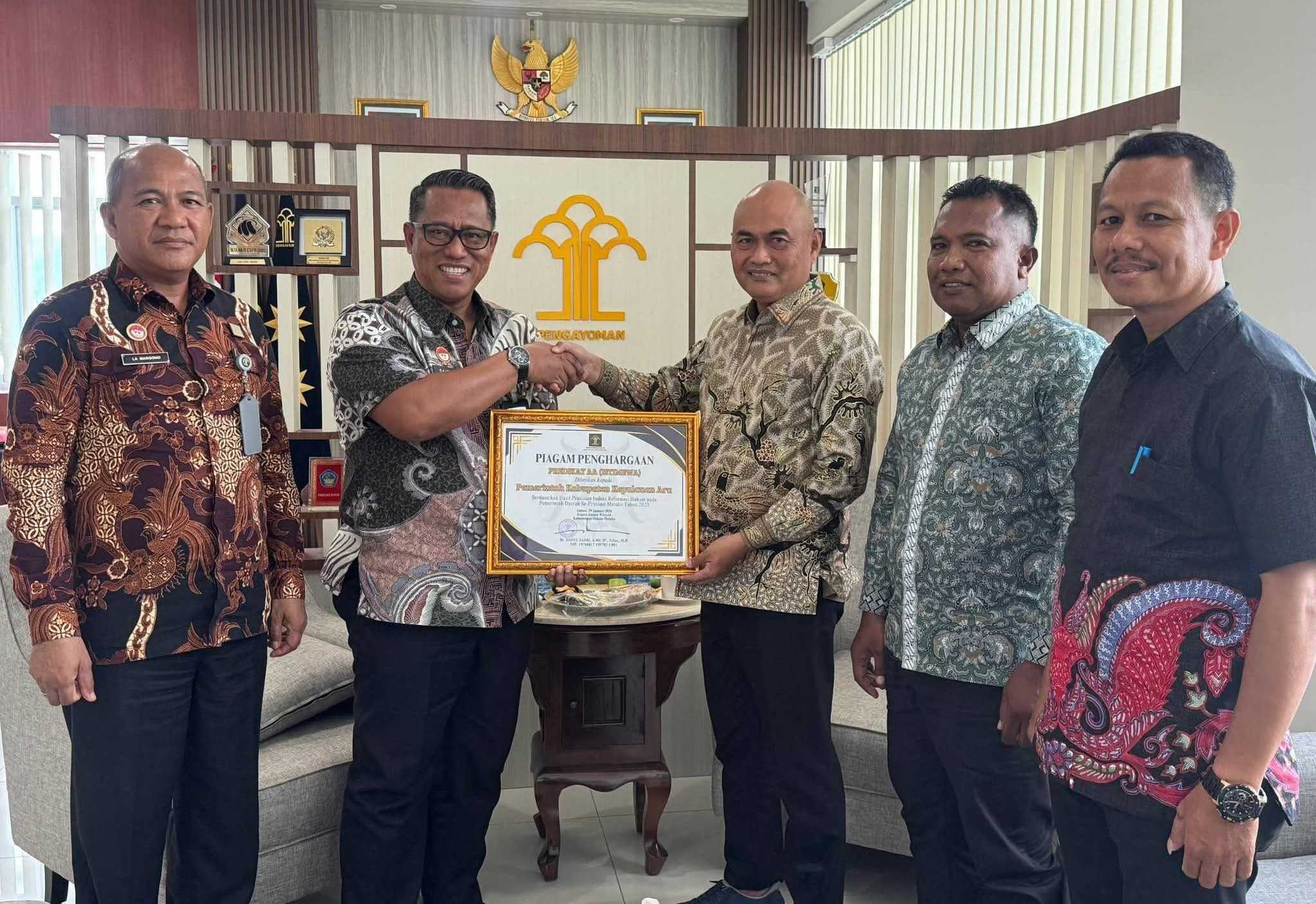 Pemkab Aru Raih Predikat Istimewa dalam Indeks Reformasi Hukum