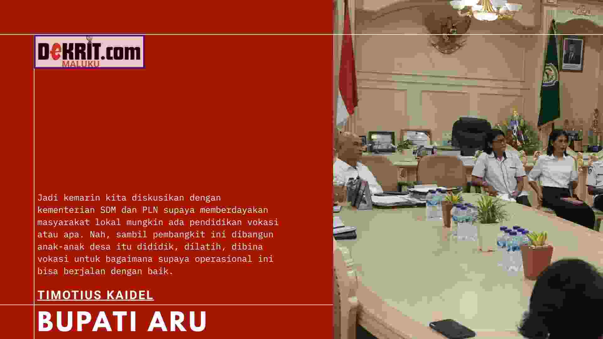 Pemkab Aru Pacu Elektrifikasi 80%, PLTS Jadi Tumpuan Desa Terluar